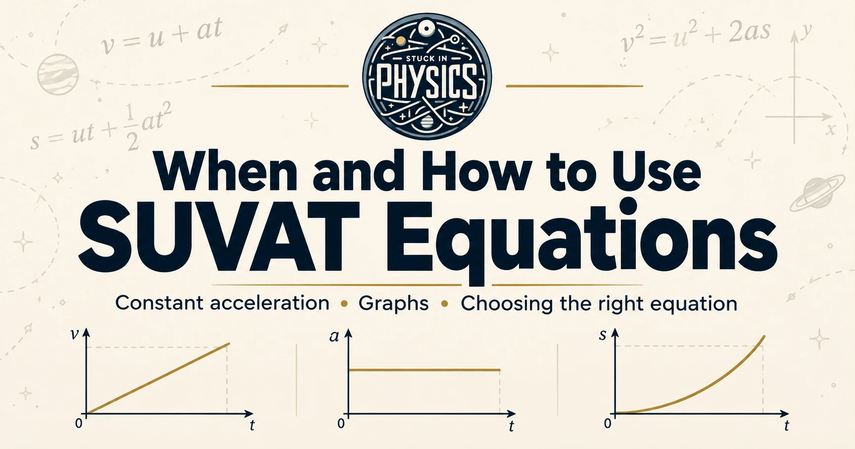 When and How to Use SUVAT Equations